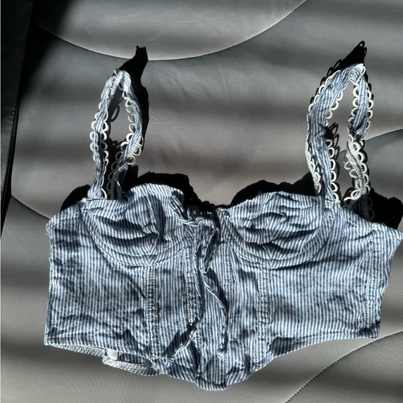 blue & white striped corset top from Boutique store - Picture 6 of 6